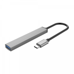 Orico AH-13 USB-C &scaron;akotuvo prijungimo stotis 1x USB-A 3.0 + 3x USB-A 2.0 - pilkos spalvos