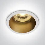 Įleidžiamas &scaron;viestuvas, GU10, baltos/žalvario sp., 10105D8/W/BS