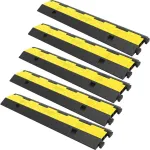Kabelių apsaugos rampos, 5 vnt., 2 kanalų, 101 cm, Guma ir PVC