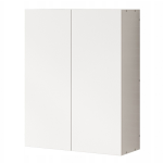 Muvu Balta sieninė vonios spintelė, 2 durelės, moderni, 3 lentynos, 60 cm