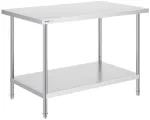 Nerūdijančio plieno darbo stalas maisto ruo&scaron;imui 762x1219x864 mm, komercinis stalas, virtuvės darbastalis, maisto gamybos stalas, restorano stalas