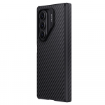 Dėklas Nillkin Synthetic Fiber Pro Magnetic skirtas Samsung Galaxy Z Fold 7 suderinamas su MagSafe – juodos spalvos
