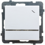 Ospel ŁP-3RS/m/75 SONATA Laiptų jungiklis su mėlynu foniniu ap&scaron;vietimu, baltas matinis ŁP-3RS/m/75