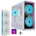 Lian Li LANCOOL 217 INF PC Case Bundle + HydroShift II LCD-S 360TL AiO - Baltas