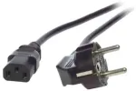 Efb Elektronik Maitinimo laidas 230V apsauginis kontaktas CEE7 (ki&scaron;tukas) -> &scaron;altos įrangos IEC-C13 (lizdas), 5 m, juodas