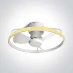Lubinis &scaron;viestuvas 20W ventiliatorius su dimeriuojamu 28W LED &scaron;viestuvu, baltas, 3000/4000/5500K, 6300A/W/V