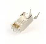GEMBIRD Shielded modular CAT7 pass-through type plug 15u auksinis plated 10 pcs per bag