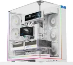 Thermalright ATX žaidimų korpusas su 8 ventiliatorių lizdais, LCD ekranu, A70 VISION Baltas