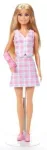 Barbie Barbė - Fashionista lėlė rožinė languota blondinė wCast (JJN56)