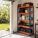 Relaxdays Metalinė lentyna, 5 auk&scaron;tai, reguliuojamo auk&scaron;čio