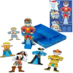 Magnetinė lėlė Billy persirengimui, medinė, 28 vnt. Melissa & Doug