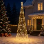 LED spiralinė Kalėdų eglutė su smaigu EKENAS 300 cm 475 LED