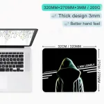 Bolelaw pelės kilimėlis 320 x 270 mm žaidimų pelės kilimėlis su patvariais kra&scaron;tais ir neslystančiu guminiu pagrindu darbui biure, žaidimams, kompiuteriui, mokslams, ne&scaron;iojamam kompiuteriui, lonely
