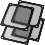 4 vnt. 120x120mm juodas ventiliatoriaus filtras su smulkiu dulkių filtru