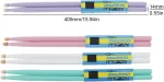 Origlam 2 x 5a 40 cm būgnų lazdelės, 5a klevo medienos būgnų lazdelės, neslystančios būgnų lazdelės, 5a medinės klevo medienos būgnų lazdelės vaikams, studentams ir suaugusiems (rožinės)