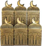 Papierdrachen 6 dovanų mai&scaron;eliai Mosque juodas auksas - dovanų pakavimas - staigmena - cukraus festivalis - rinkinys 02