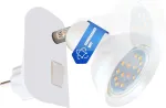 Trango Cali* 11-046 led ki&scaron;tukinis &scaron;viestuvas matine balta spalva su stikliniu gaubtu, įskaitant 1x gu10 led lemputę 3000 k &scaron;iltai balta ir svirtinį jungiklį, skaitymo lempa, virtuvės lempa, lizdo lempa, sieninis &scaron;viestuvas