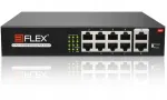 Switch poe 8+2 8 portų poe 2x uplink 10/100mbps 120w extend 250m