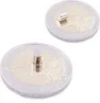Brudazon 50 mini diskiniai magnetai 4 x 4 mm N52 stipriausio lygio neodimio magnetai itin stiprūs magnetai modelių gamybai, nuotraukoms, lentoms, skelbimų lentoms, &scaron;aldytuvams, rankdarbiams, itin stiprūs magnetiniai diskai