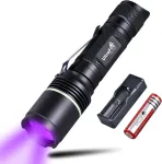 Ultrafire uv žibintuvėlis 395nm led juoda &scaron;viesa, vieno režimo ultravioletinė lempa uv &scaron;viesa, skirta dervos kietinimui, uv klijams, naminių gyvūnų &scaron;lapimo dėmėms, skorpionų aptikimui