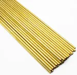 10 x apvalus žalvarinis vamzdis modelių gamybai, 2 mm i&scaron;orinis skersmuo, 0,5 mm sienelės storis, 300 mm ilgis