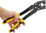 Kelioninis Plieno varžtų užspaudėjas, 0,5&ndash;0,8 mm, lengvo plieno kilis, fiksuotų skylių replės, rankinis varžtų užspaudėjas, 310 mm kompozicinės replės dekoratyvinėms luboms, užspaudimo replės