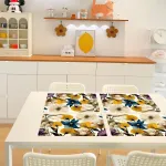 Maycari valomi padėkliukai stalui 45 x 30 cm, 6 vnt. rinkinys, skirtas valgomajam ir dekorui, pvc padėkliukai neslystantys su eleganti&scaron;ku ra&scaron;tu, padėkliukai virtuvei