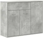 &Scaron;oninė spintelė, betono pilka, 88x30x70cm, apdirbta mediena
