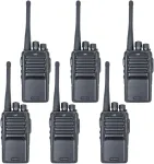 6 ne&scaron;iojamų radijo stotelių rinkinys PNI PMR R15 0.5W, 16 programuojamų kanalų, 16 PMR ir 50 CTCSS bei 104 DCS tonų, ASQ, TOT, monitorius, programuojamas, 1200mAh baterija