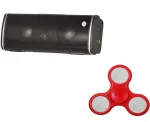 Albrecht MAX-treme &bdquo;Bluetooth&ldquo; garsiakalbių komplektas ir &bdquo;Spinner PNI Speedy&ldquo; raudonas LED garsiakalbis