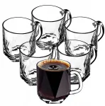 Kadax 6 x 300ml stiklinės su rankenėle kavai, arbatai, gėrimams