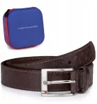 Tommy Hilfiger 13tl01x045 rudas odinis vyri&scaron;kas diržas