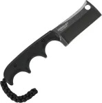 Crkt minimalist cleaver edc peilis: kompakti&scaron;kas kasdienis peilis su fiksuota geležte, sulankstomas universalus peilis su juoda apdaila, dervos pluo&scaron;to rankena ir dėklu 2383k