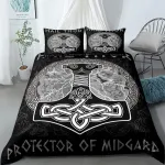 Xpingo vaiki&scaron;kas vikingų patalynės komplektas 135 x 200 cm, 2 dalių, berniukams ir mergaitėms, mink&scaron;tas mikropluo&scaron;to žieminis &scaron;iltas antklodžių užvalkalas su užtrauktuku, 3d vikingų antklodės užvalkalas su pagalvių užvalkalais 80 x 80 cm
