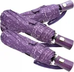Automatinis sulankstomas skėtis nuo lietaus, unisex, violetinis