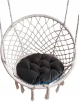 Gandro lizdo sūpynių krėslo pagalvėlė, juoda, 65 cm, sodo velvetas