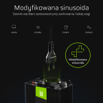 Green Cell Žalias Cell Inverteris 24V/230V 1000W/2000W Modifikuota sinusinė i&scaron;ėjimo įtampa Žalias Cell