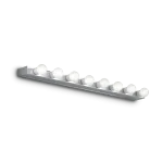 Sieninis &scaron;viestuvas Ideal Lux Wall lamp with 8 lights PRIVE', E14, chrome