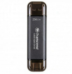Kietasis diskas TRANSCEND ESD310C 256GB i&scaron;orinis SSD diskas ESD310C USB 3.0 10GB/s, C/A tipo, greitis 1K MB/s