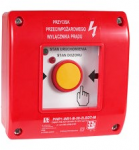 Spamel PWP1-W01-B-11-2LED11\M Rankinis prie&scaron;gaisrinis jungiklis PWP1(1NO ir 1NC) su plaktuku ir žalia/raudon sertifikatu PWP1-W01-B-11-2LED11-M