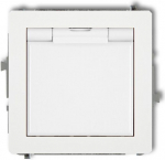 Karlik Elektrotechnik DGPB-1zp DECO Lizdas bryzgoszczelne su/u (klapka balta) balta DGPB-1zp