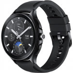 I&scaron;manusis laikrodis Xiaomi Watch 2 Pro BT, Juodos spalvos nerūdijančio plieno korpusas su juodos spalvos silikoniniu dirželiu