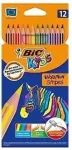Spalvotieji pie&scaron;tukai Bic Evolution Stripes, 12 vnt.