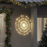Kalėdiniai &scaron;viestuvai fejerverkai, 8vnt., &scaron;ilti balti, 140 LED