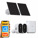 2 Tuya Aosu SL-C7P-2H saulės kamerų rinkinys