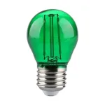 2W LED filamentinė lemputė, E27, G45, žalia &scaron;viesos sp.