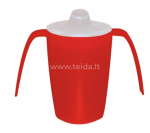 Sundo Homecare GmbH, Vokietija Puodelis su rankenelėm ir ilgu snapeliu, raudonas