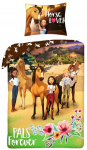 MCU Patalynė bawełniana 140x200 Spirit konie poszewka 70x90 Kids 12 Halantex