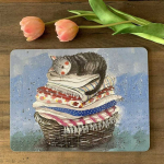 Crocodile Creek Placemat MT34 Cat ant skalbinių krep&scaron;elio