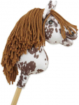 Super Hobby Horse Hobby Horse lazdelinis arkliukas rudas leopardinis su ruda karčiais Premium A4